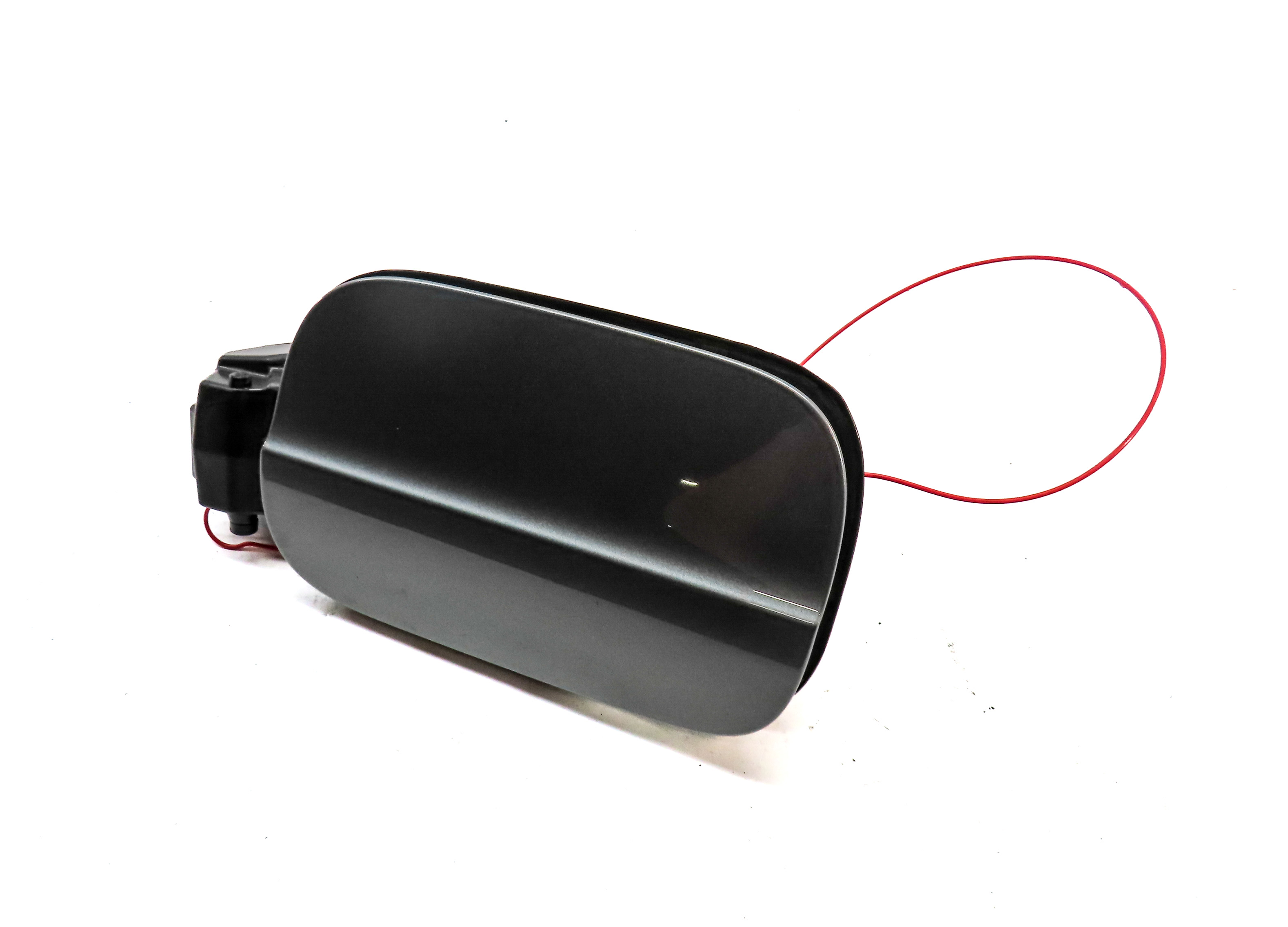2010-2015 AUDI Q7 (4L) FUEL TANK DOOR LID COVER TRIM w/ HOUSING (Gray) — exact item pictured